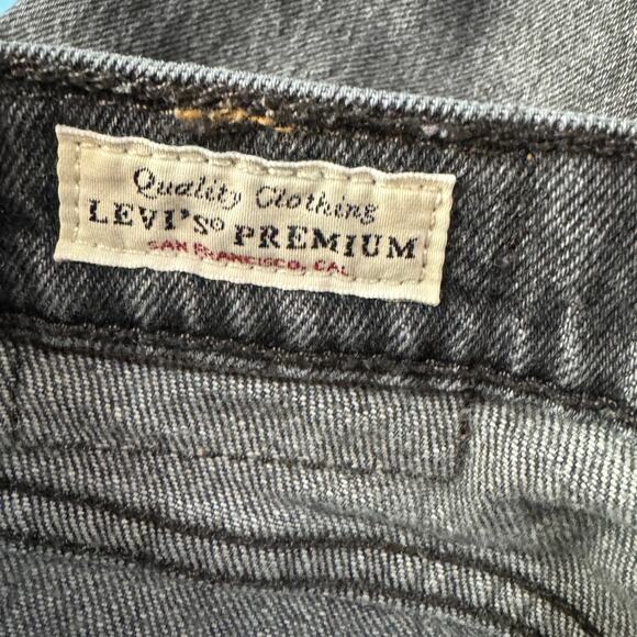 Levi’s SZ 29 Wedgie Straight Ankle Jeans Button-Fly Hi-Rise Whiskered Gray Wash - Picture 9 of 12